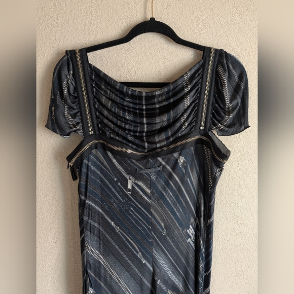 Jean Paul Gaultier 90s  Zippered Midi Dress 🩵💙🩵 - Picture 9 of 14
